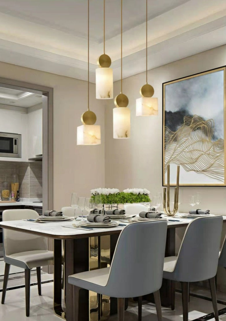 Wabi-Sabi pendellampa i marmor