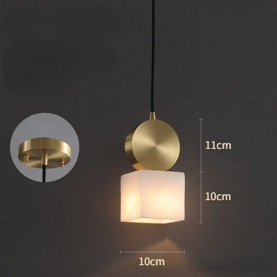 Wabi-Sabi pendellampa i marmor