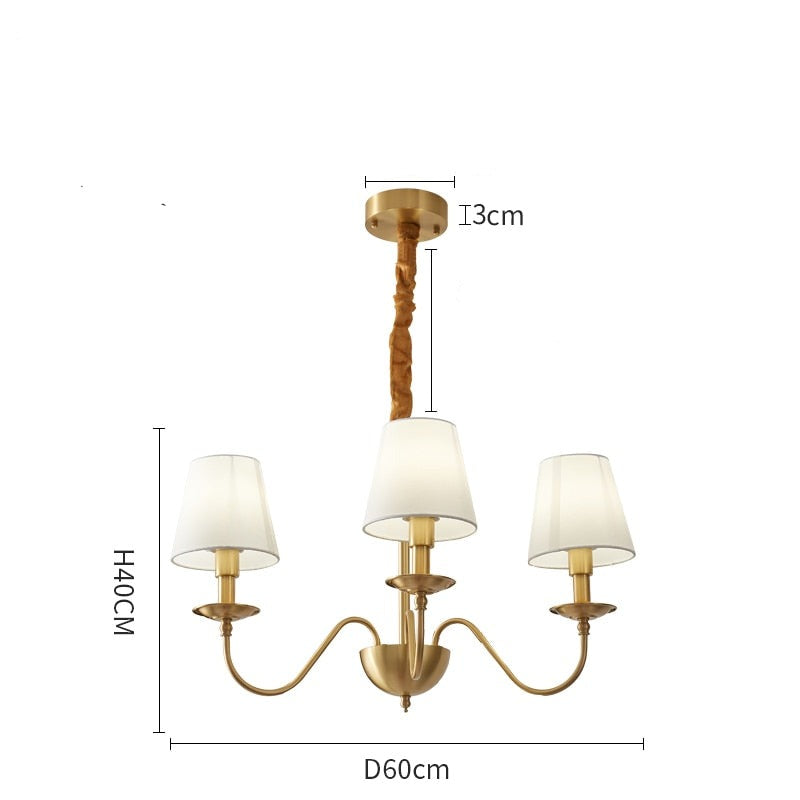 Retro ljuskrona för vardagsrum