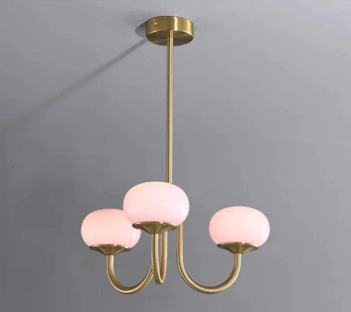 Bauhaus ljuskrona i rosé