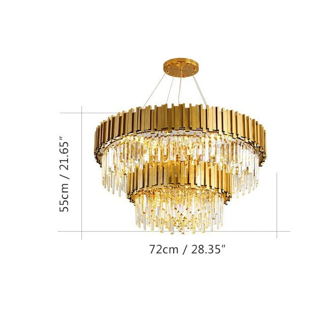 Kristallkrona i guld