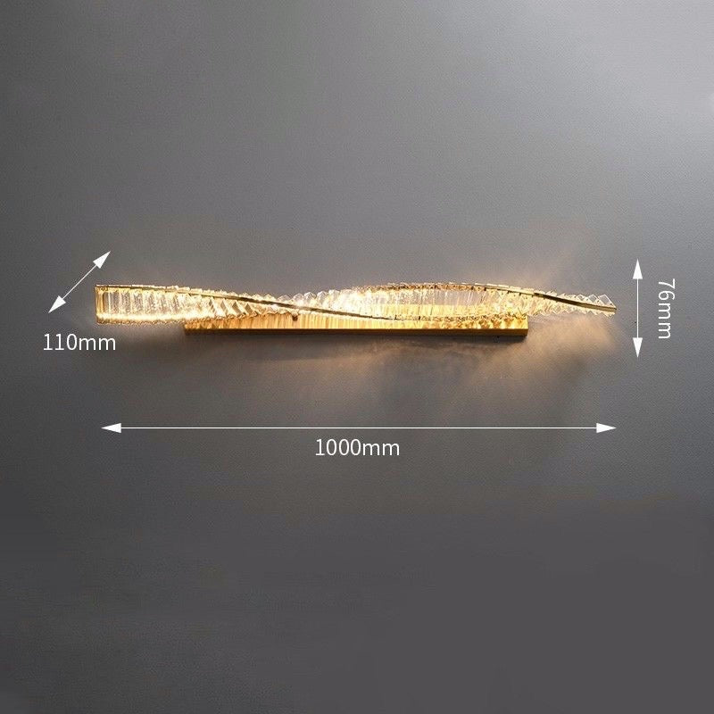 Vägglampa i kristall av hög kvalitet