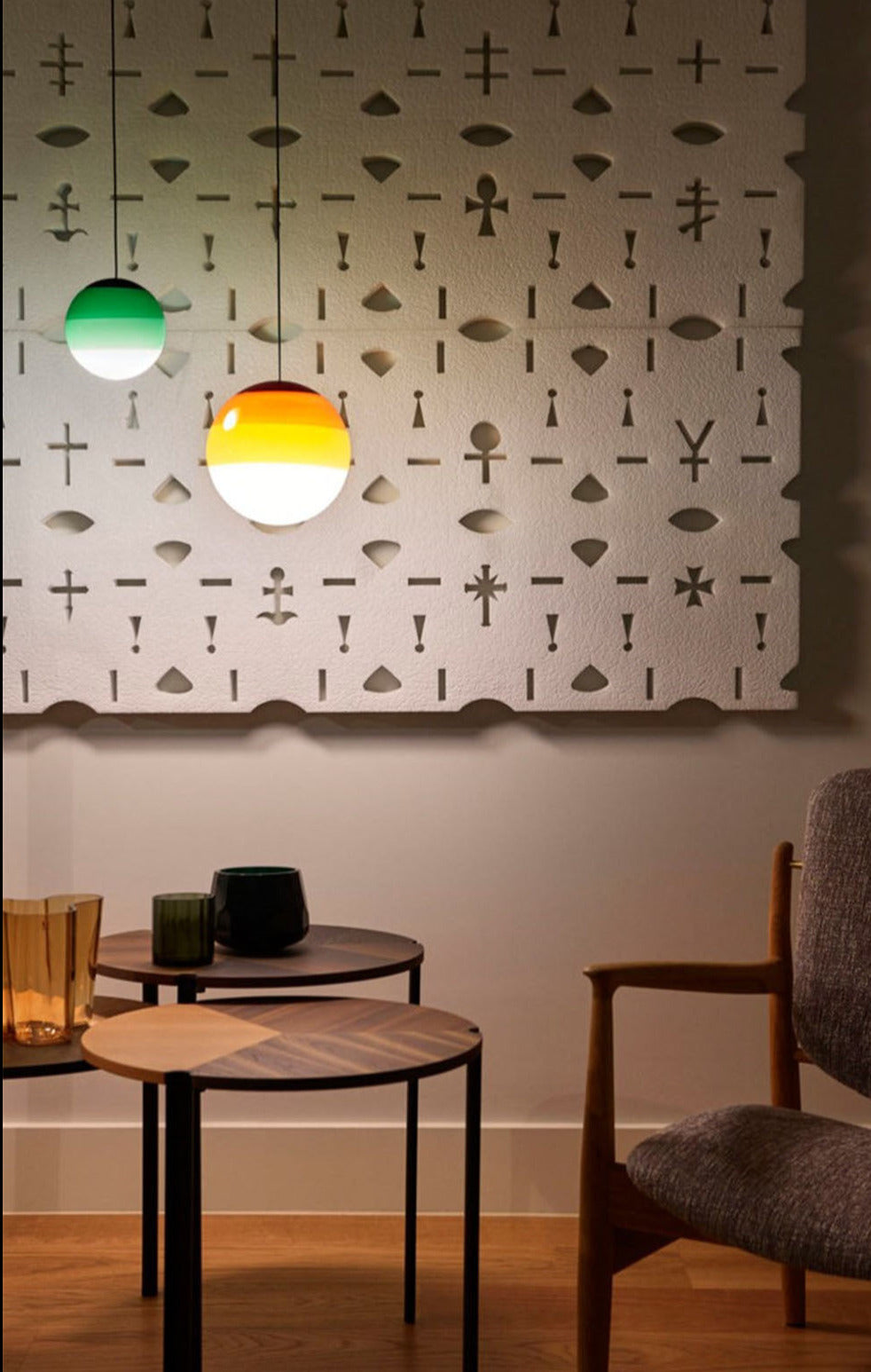 Gradientfärgad taklampa