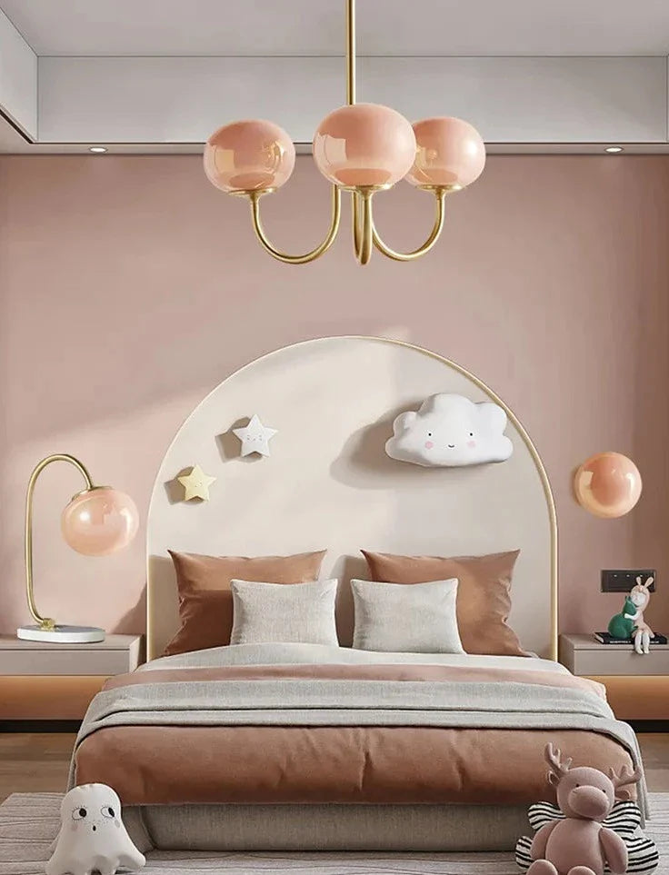 Bauhaus ljuskrona i rosé