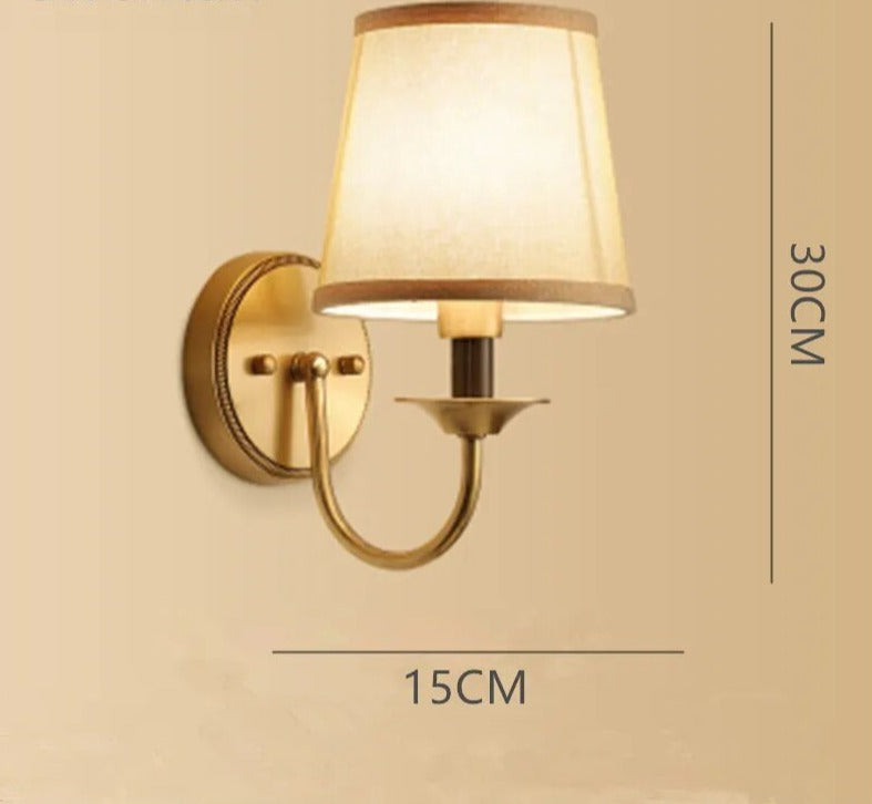 Vintage vägglampa i guld