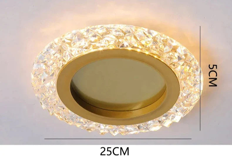 Taklampa med kristalldesign