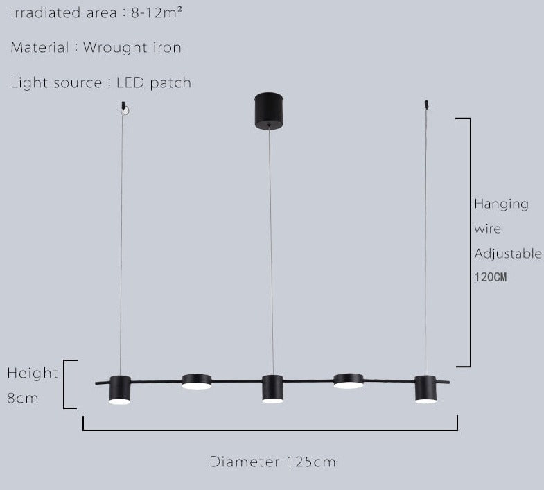 LUXELY Ljuskrona med flera spottar