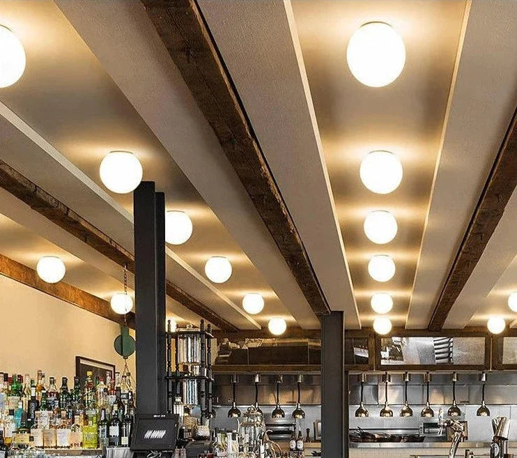 MODERNE vägglampa i frostat glas