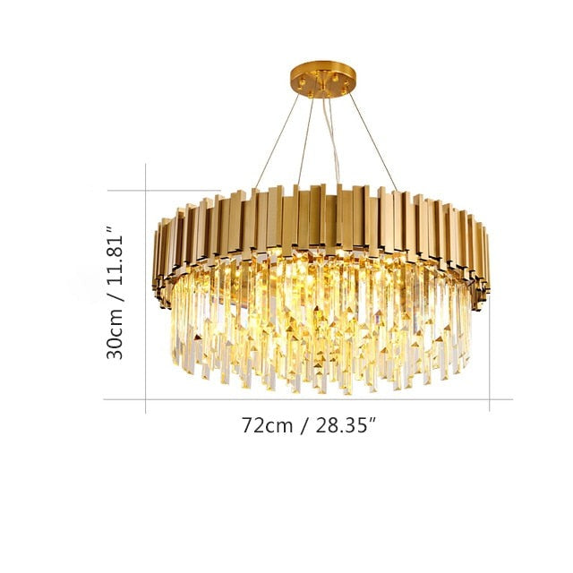 Kristallkrona i guld