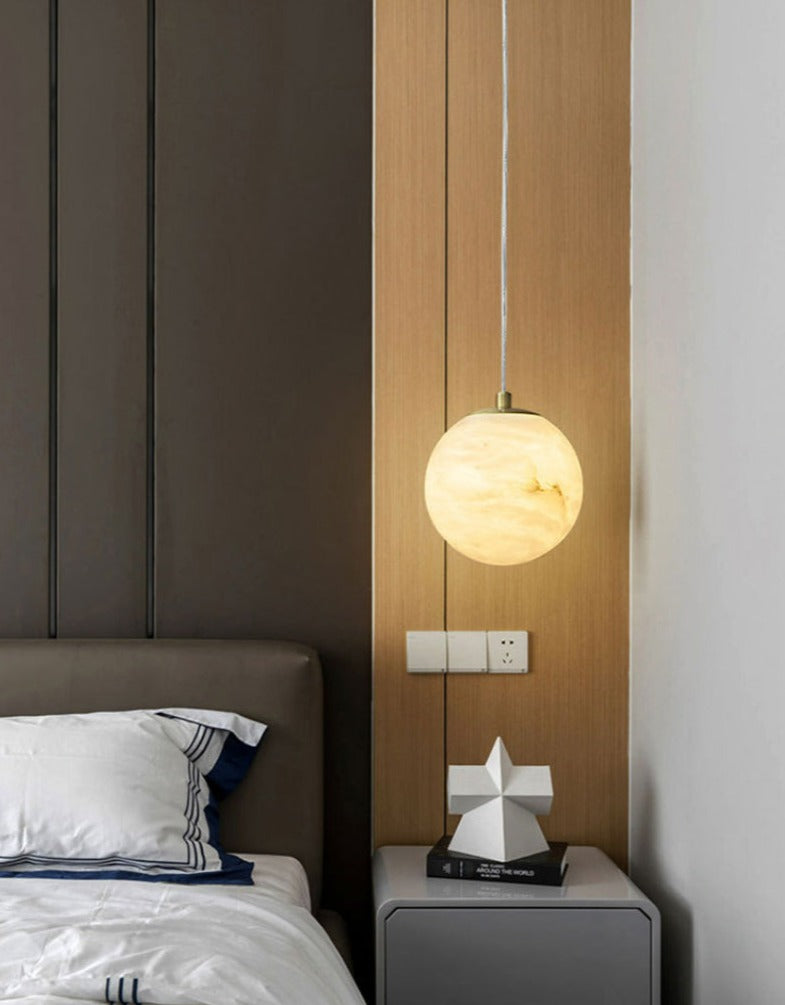 Wabi-Sabi pendellampa i marmor