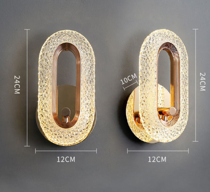 Vägglampa i kristall Royal