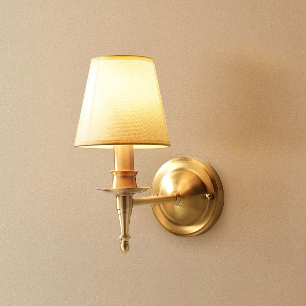 Vintage vägglampa i guld