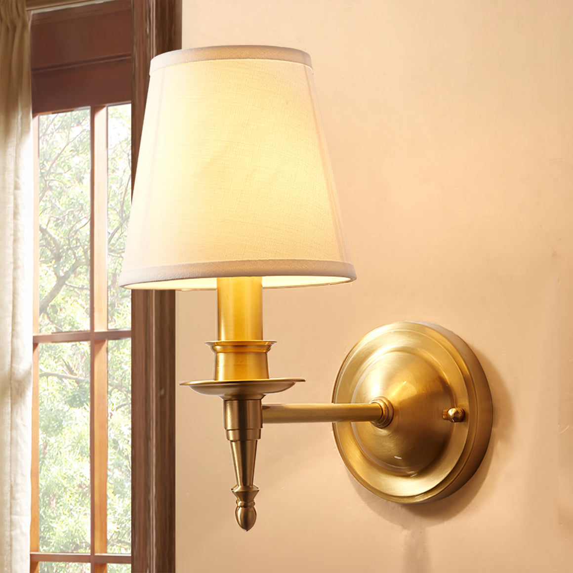 Vintage vägglampa i guld