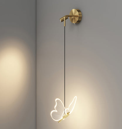 Fjäril vägglampa