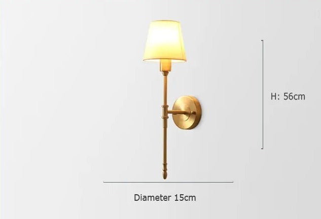 Vägglampa i koppar