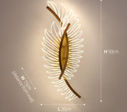 Vägglampa Golden Wings