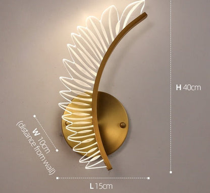 Vägglampa Golden Wings