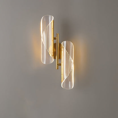 Vägglampa i kristallglas