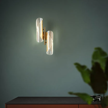 Vägglampa i kristallglas
