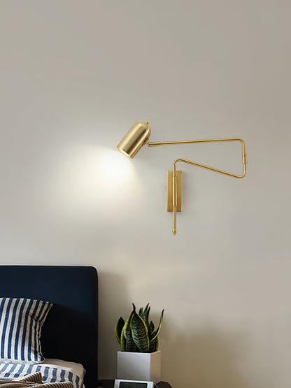 Vägglampa med roterande arm
