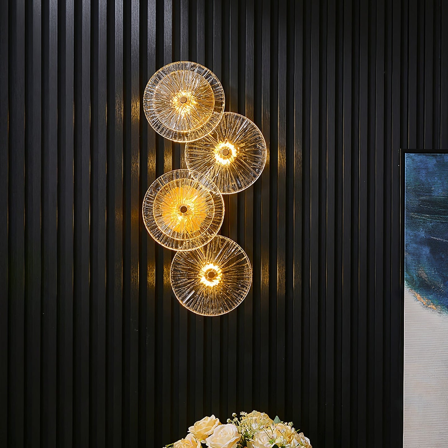 Lotusformad vägglampa