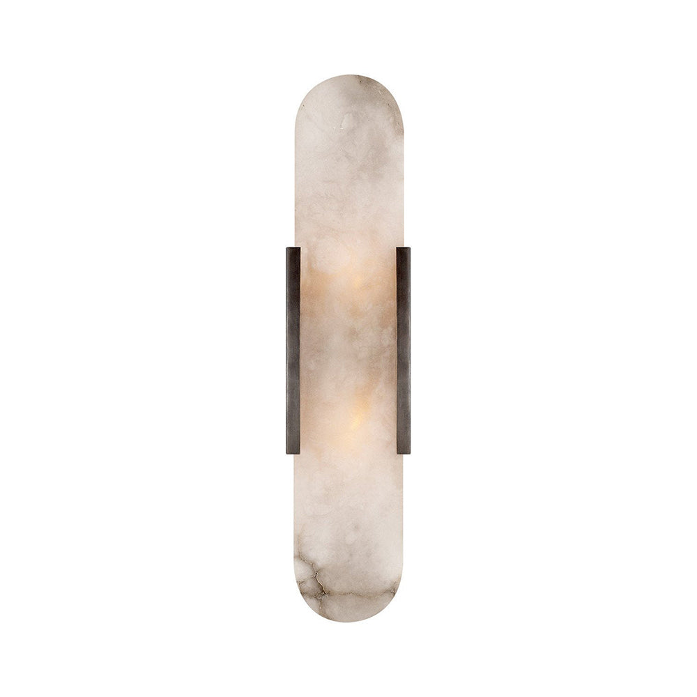 Oval vägglampa i marmor