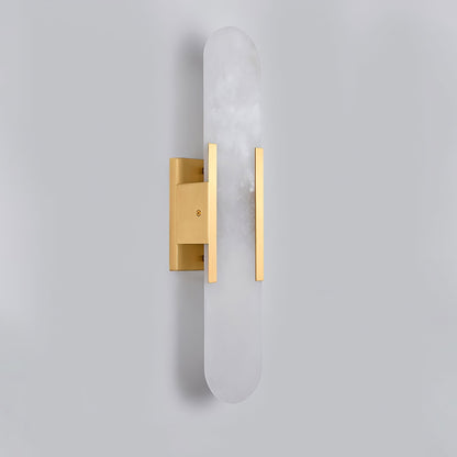 Oval vägglampa i marmor