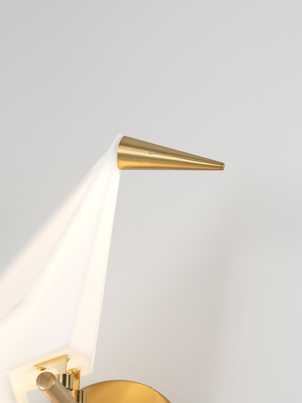 Vägglampa med fågelform