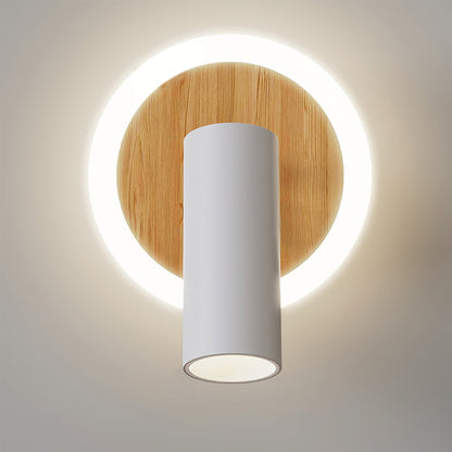 Vägglampa med justerbar spotlight