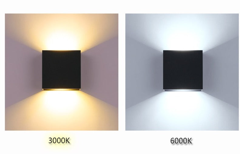 Minimalistisk vägglampa i aluminium