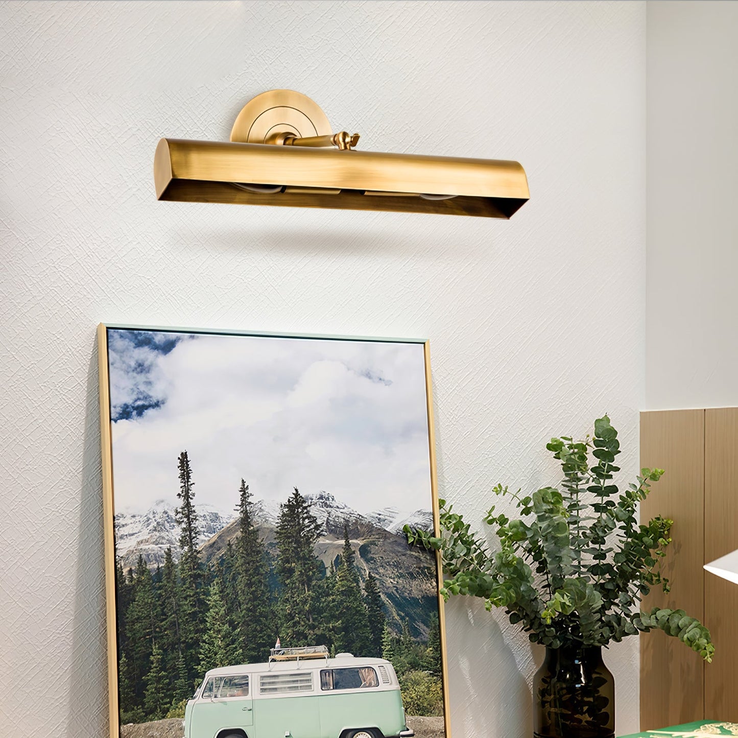 Retro vägglampa i guld